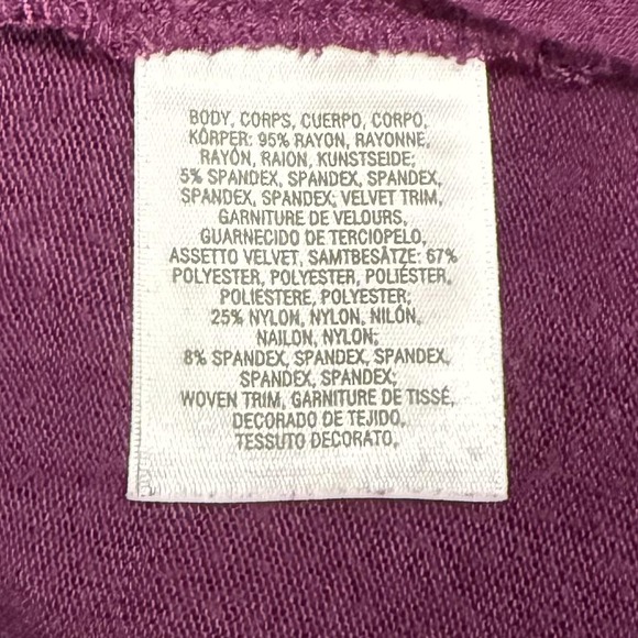 Anthropologie Meadow Rue Tunic Top Women's L Purple Boho Velvet Burnout Shirt - Picture 5 of 9